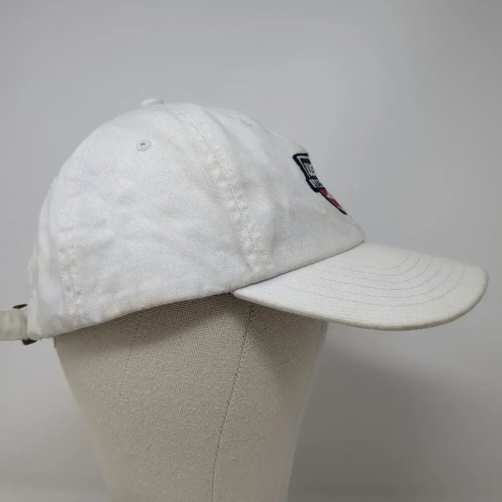 White Baseball Cap One Size USTA League 2010 Team Captain Tennis Sports Logo Hat